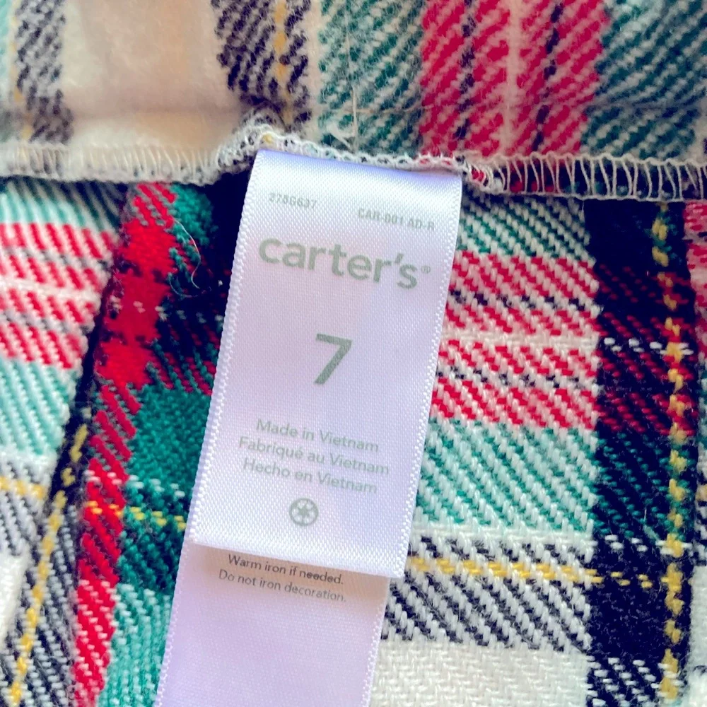 Carters Girls Tartan Plaid Pleated Skirt, back to school, fall,‎ holiday, size 7